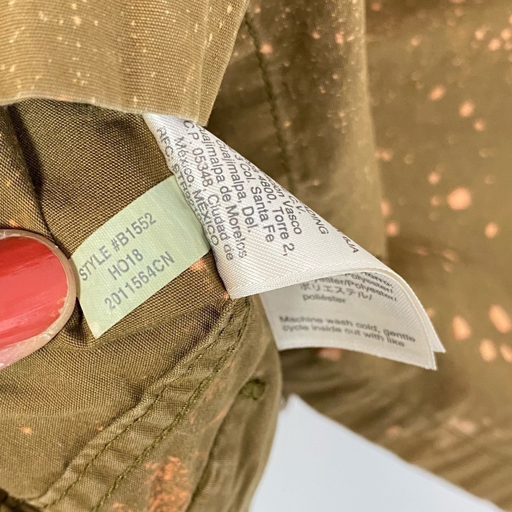 Upcycled Utility Jacket Mens Size Large J Crew Field Mechanic Jacket Army Tan - Picture 14 of 16